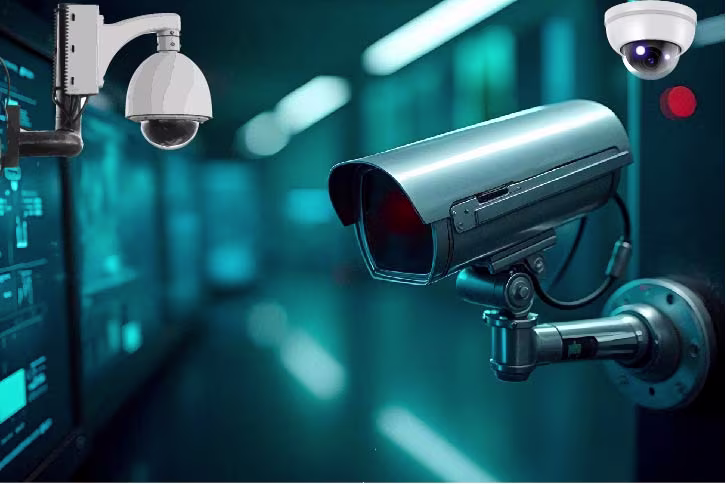 Modern CCTV camera installation